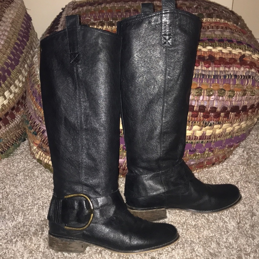 Black Steve Madden Peggie boots - knee high